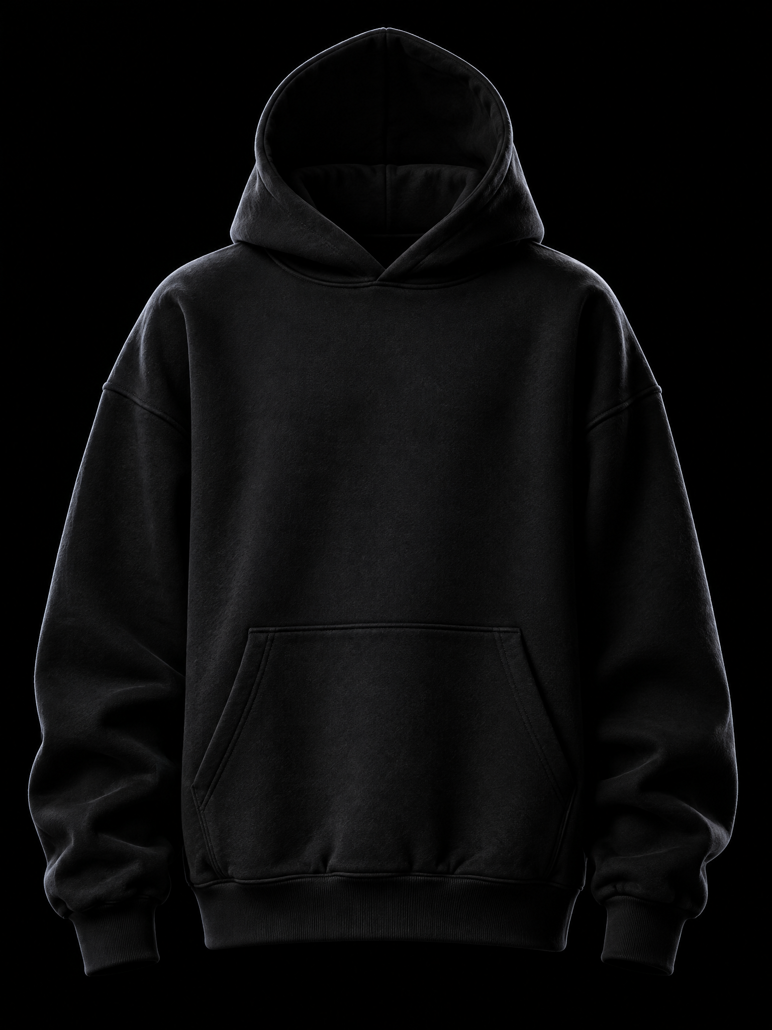 HOODIE — BLACK