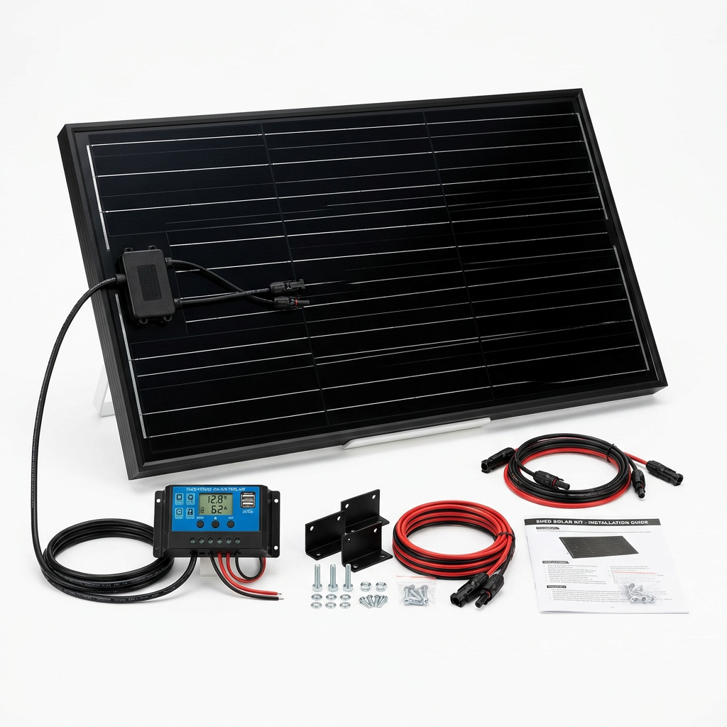 Solarni kit za vikend in vrt 50–100W z regulatorjem 12V – nakup v Sloveniji