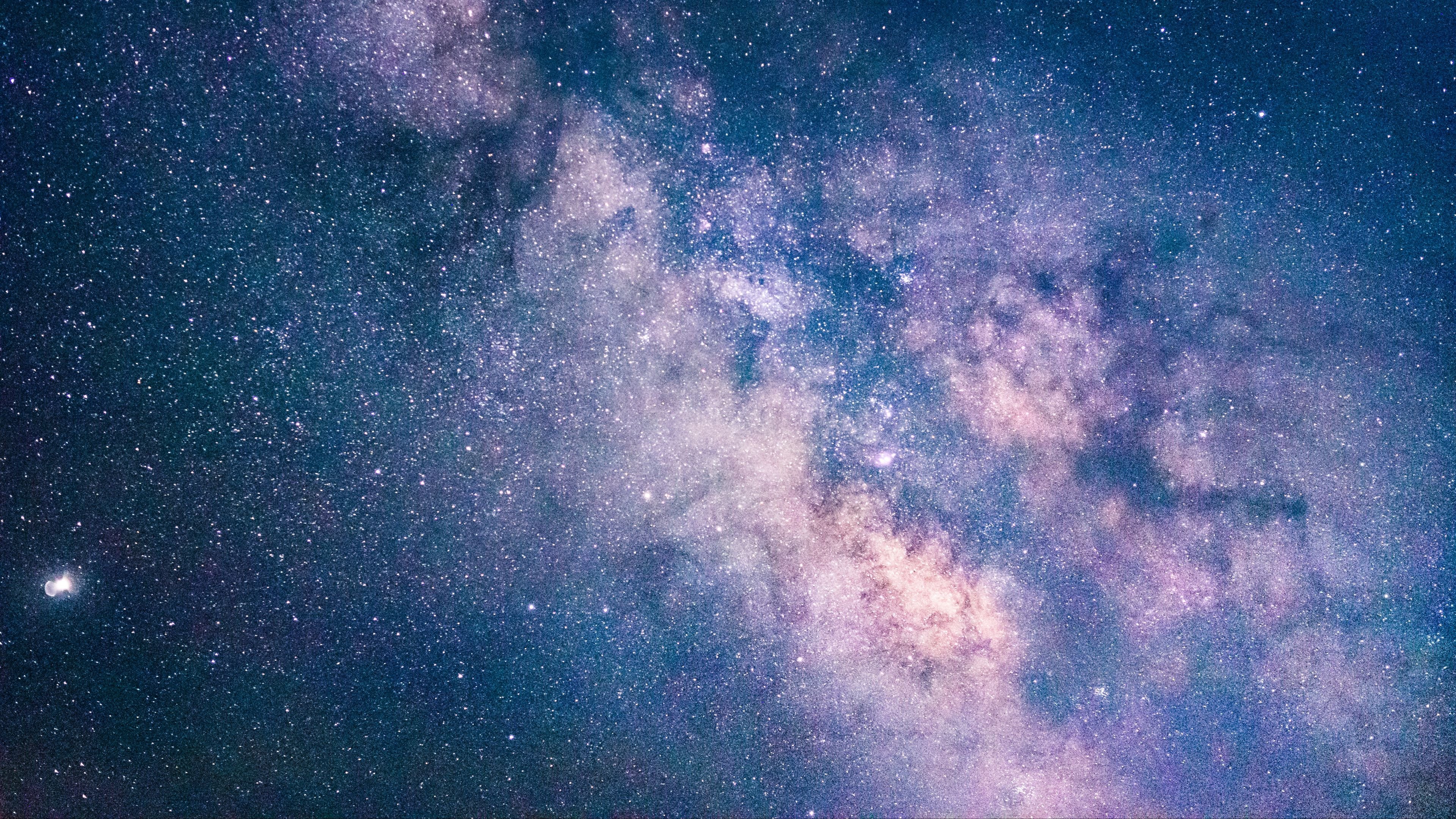 Cosmic Universe with Purple Nebula