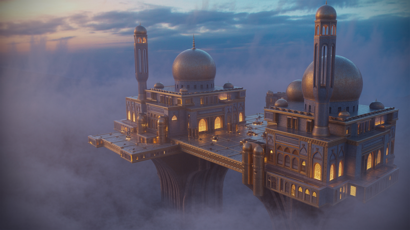 Floating mystical architecture