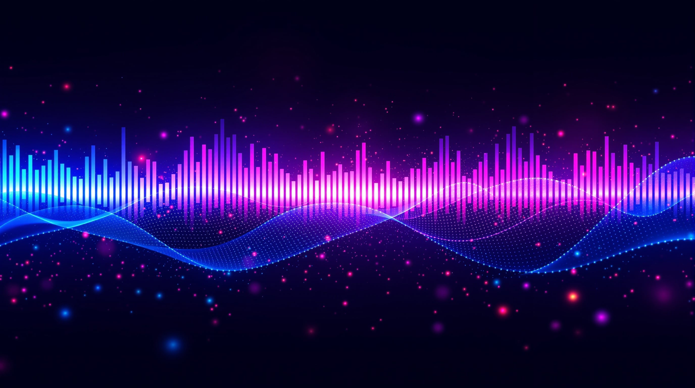 Abstract audio visualization background