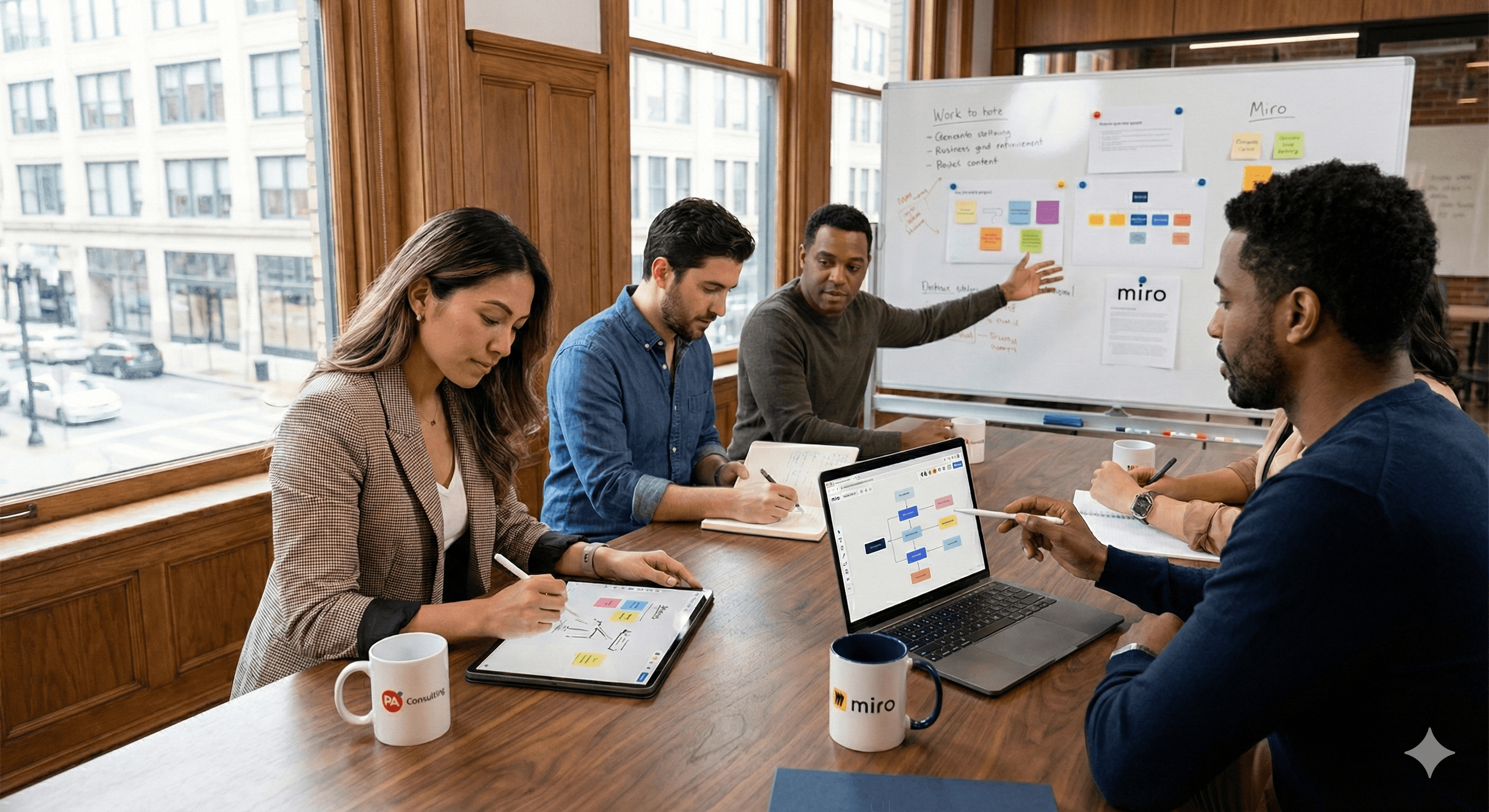 Professional consulting team collaboration