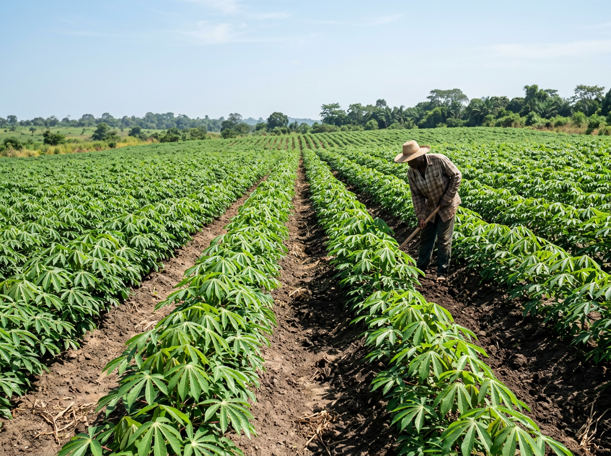 Cassava farm plantation on land banking property