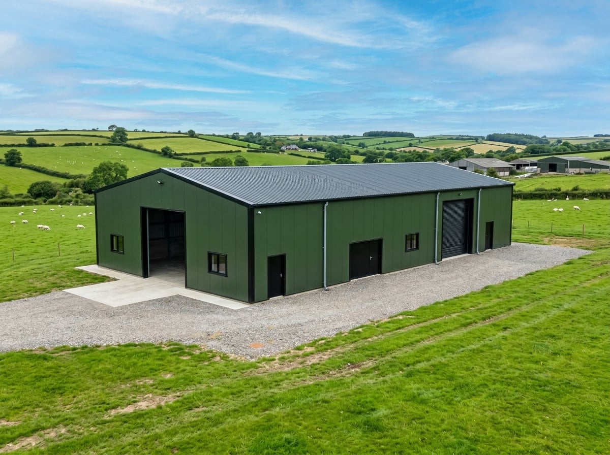 Farm shed – completed green finish