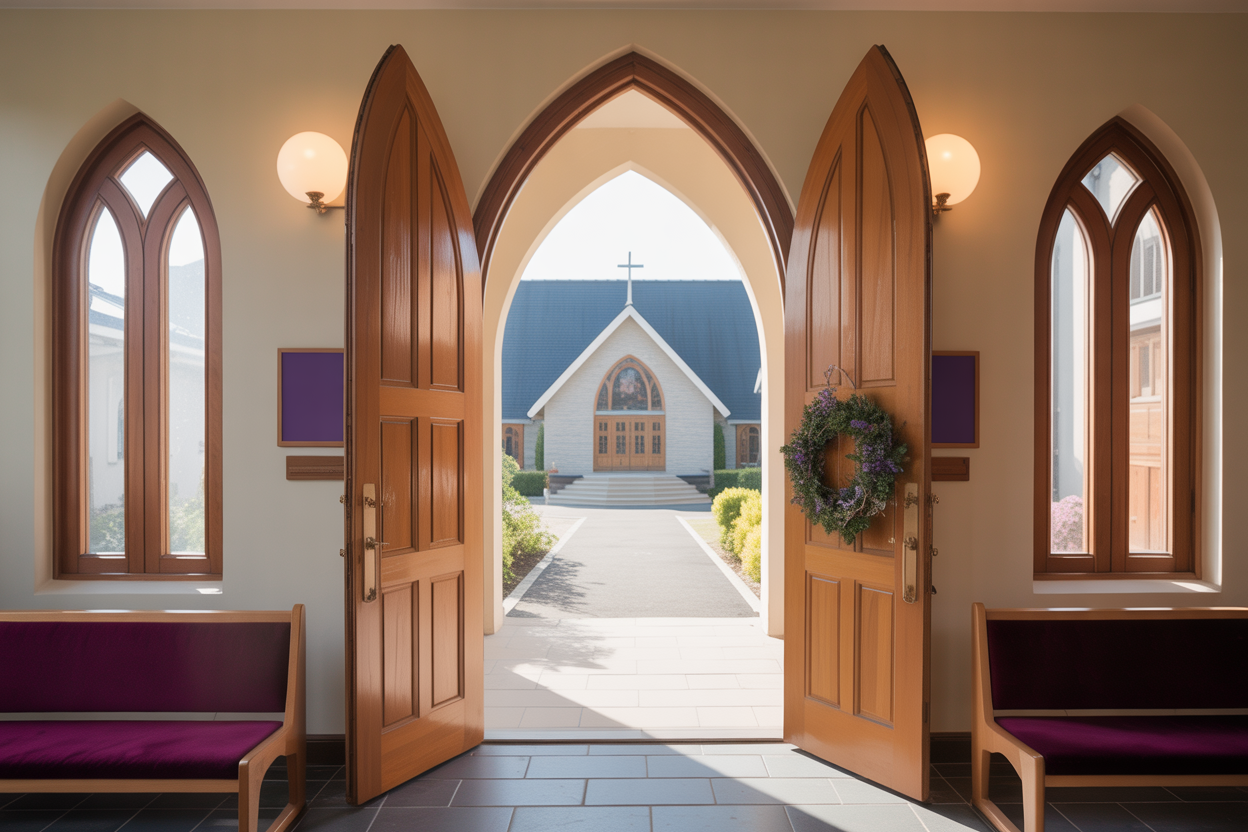 Welcoming church entrance