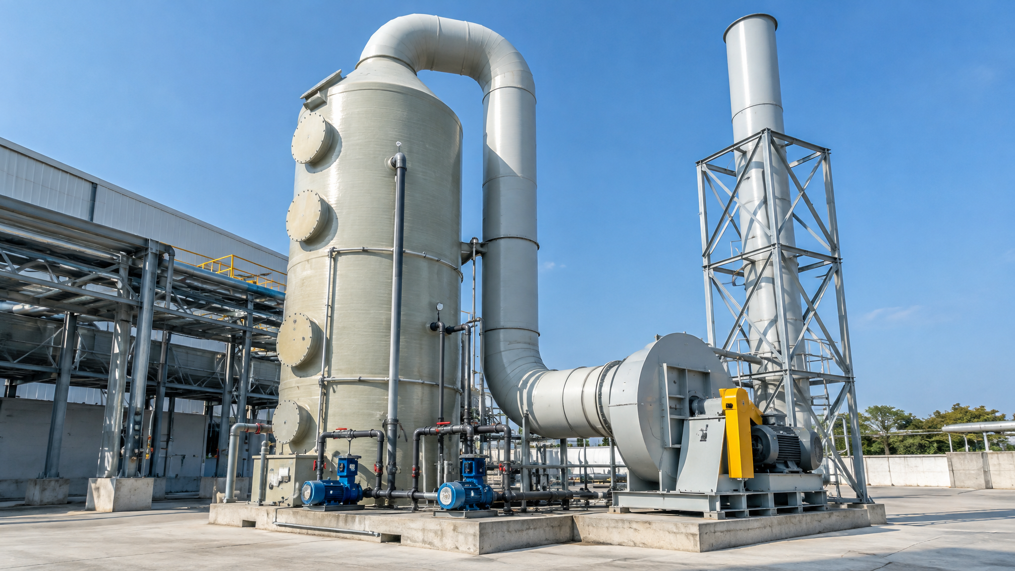 Air pollution control scrubber