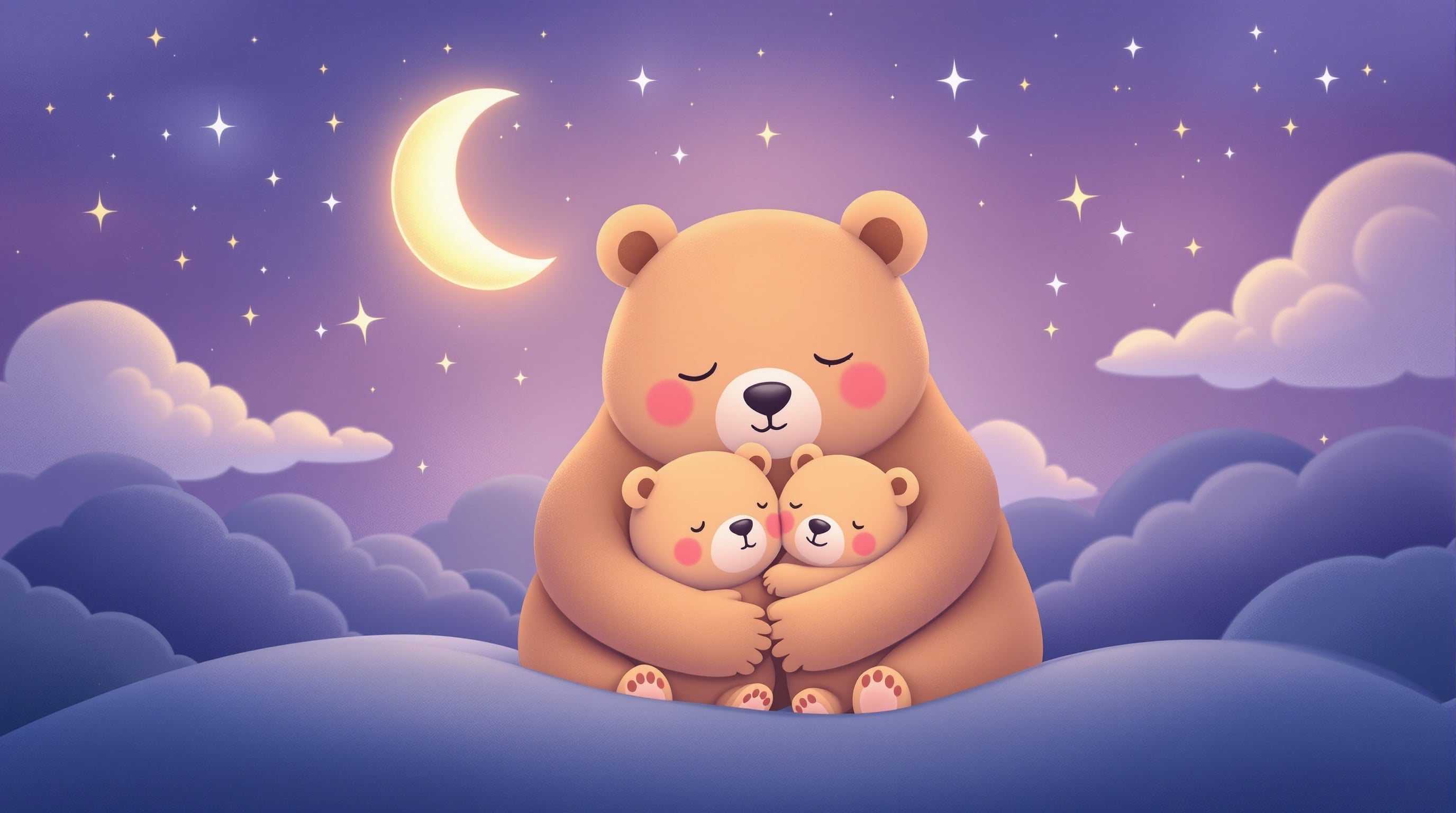 Slumby App - children's sleep aid app with Mama Bear and cubs