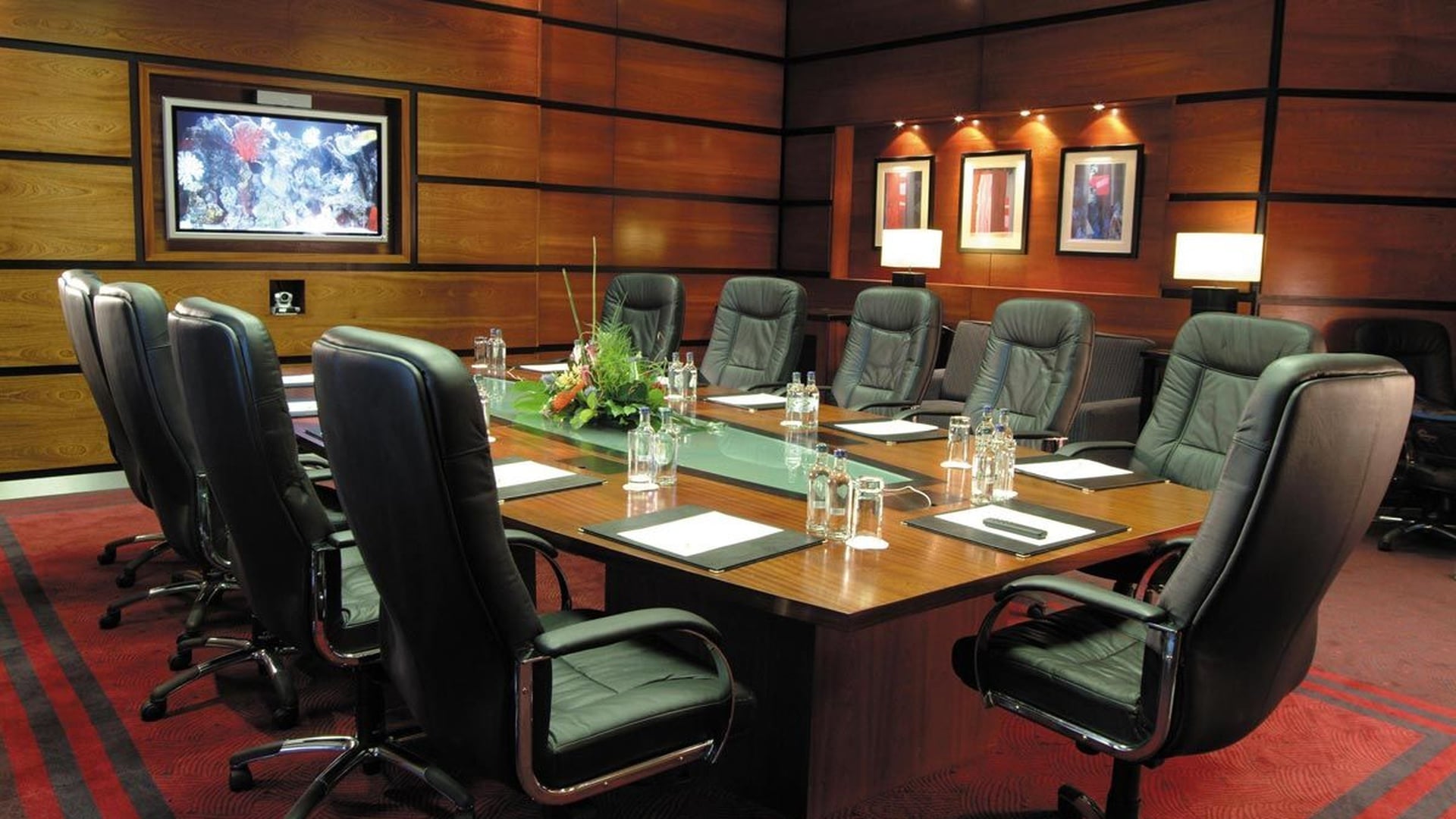 Executive boardroom environment