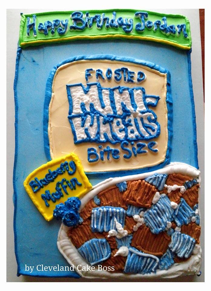 Frosted Mini-Wheats Birthday Cake