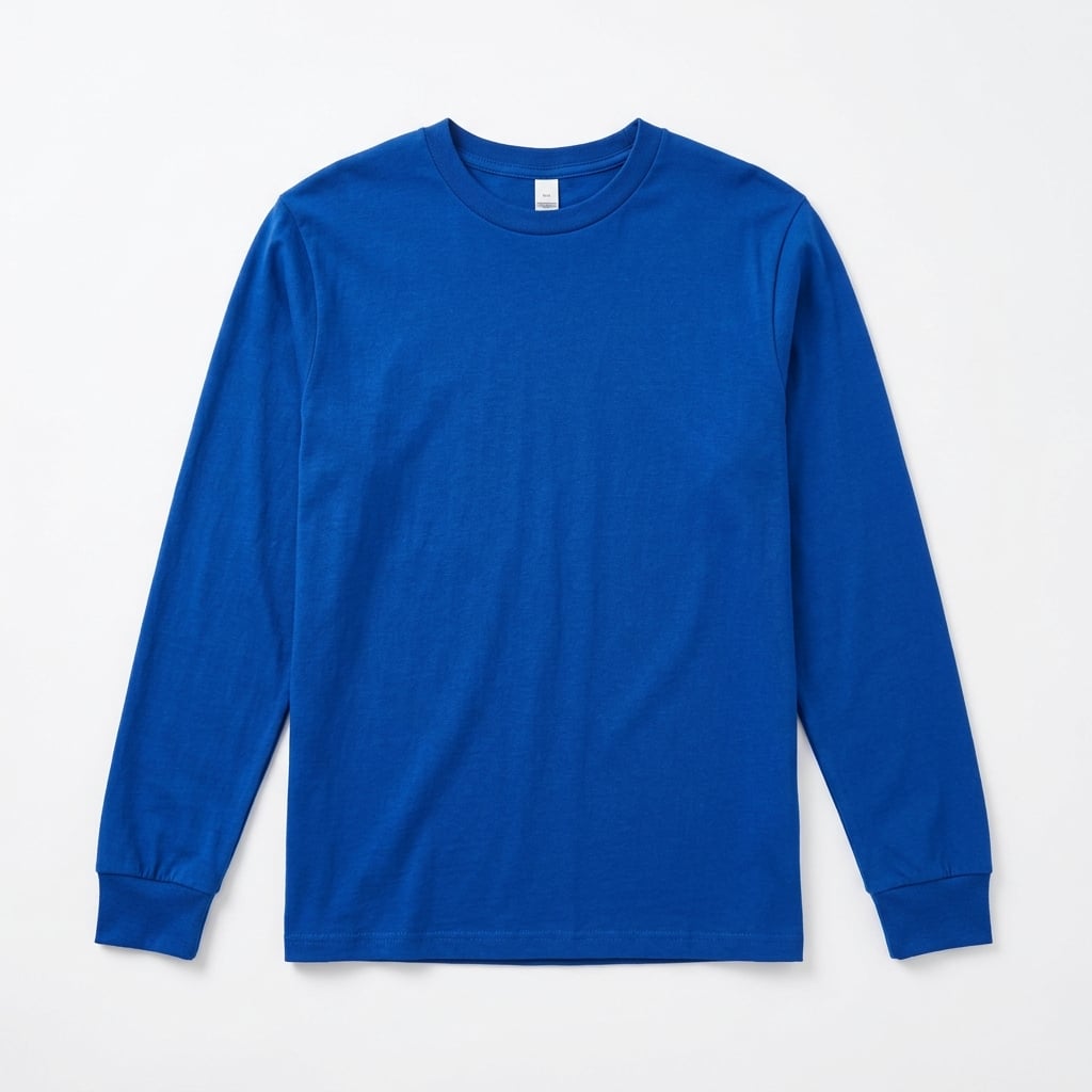 Port & Company Long Sleeve Core Cotton Tee in Royal