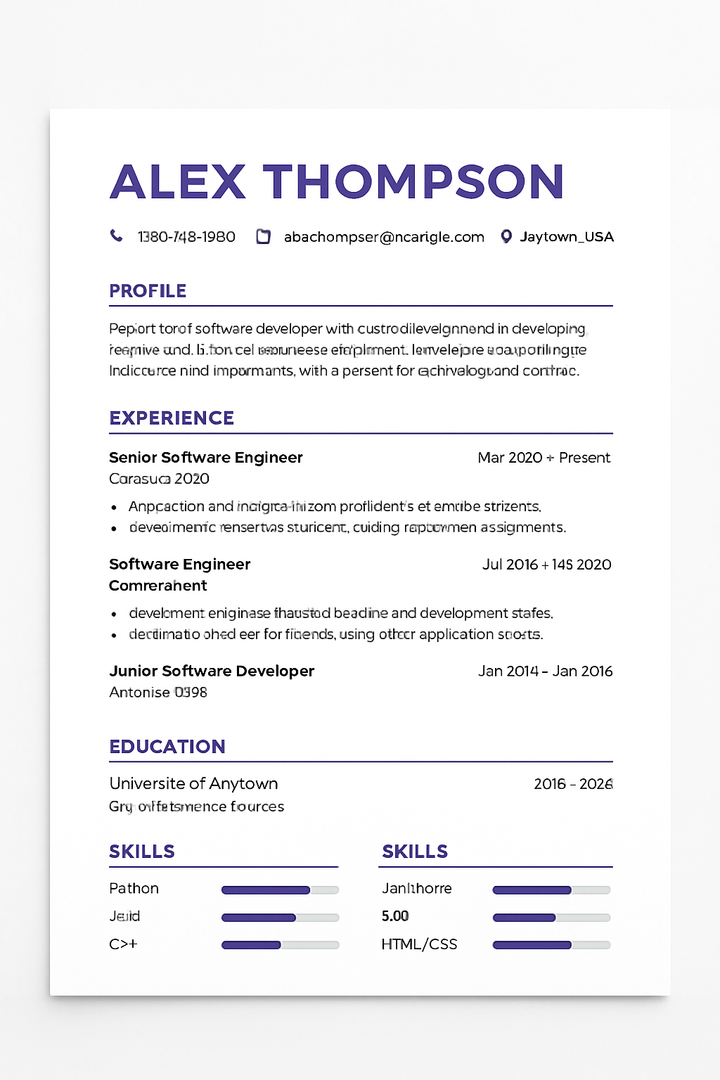 Tech Resume template
