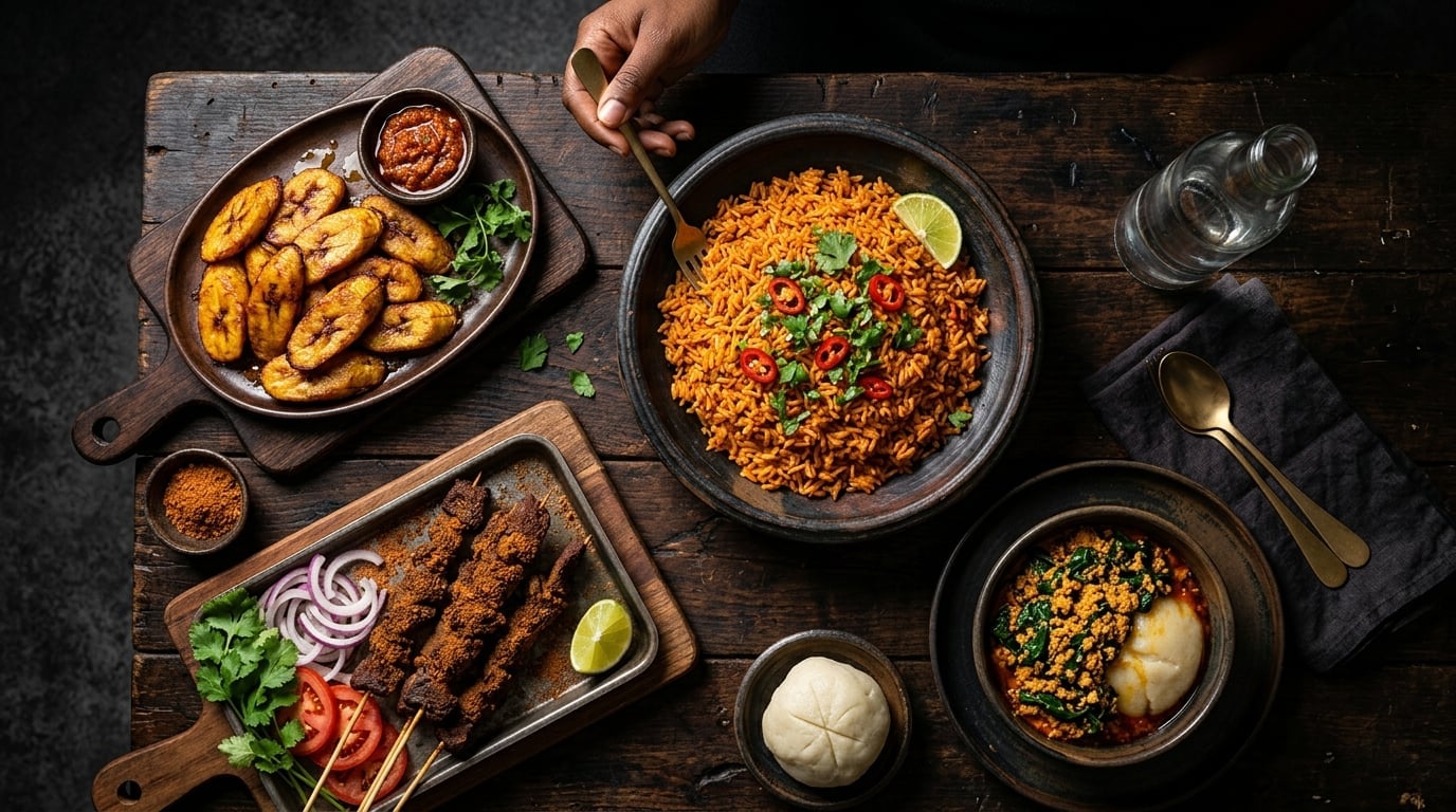 SwyftBites West African food spread