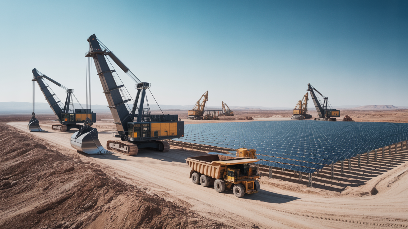 Equipo minero alimentado por energía solar