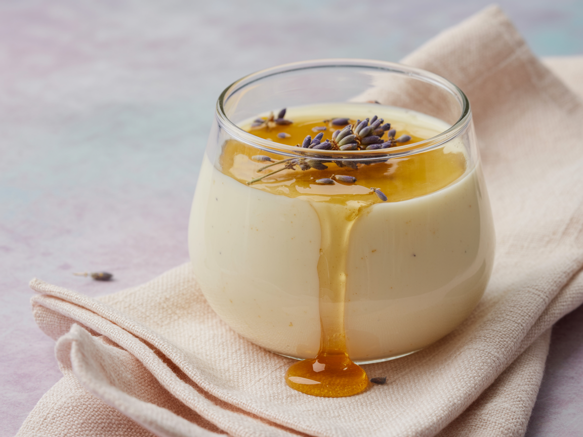 Lavender Honey Panna Cotta Drizzle