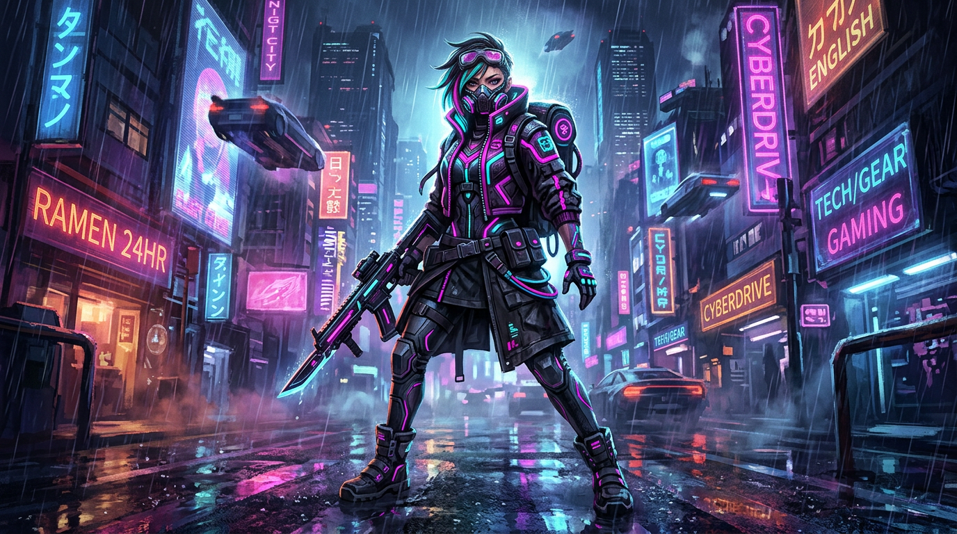 Cyberpunk Karakter Konsepti — AI ile üretilmiş kapak görseli