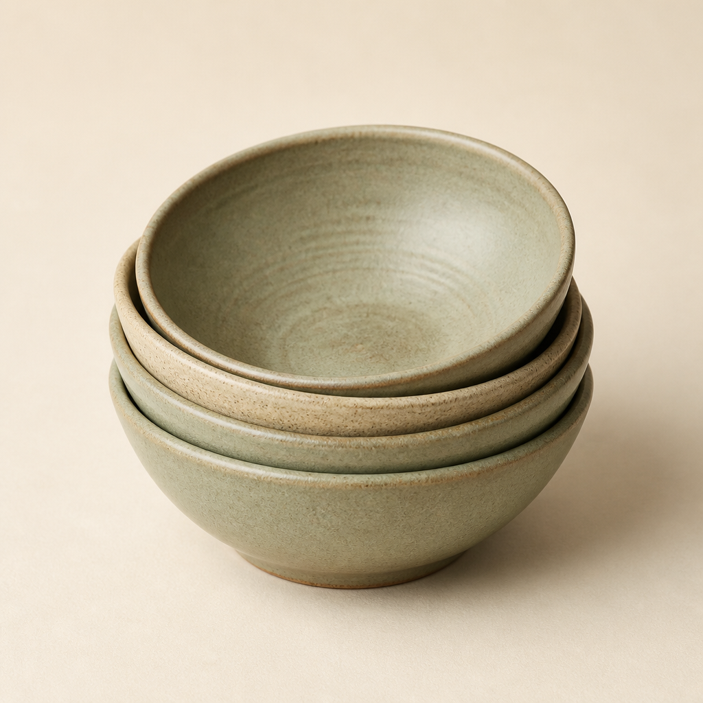Sage Stoneware Bowl Set