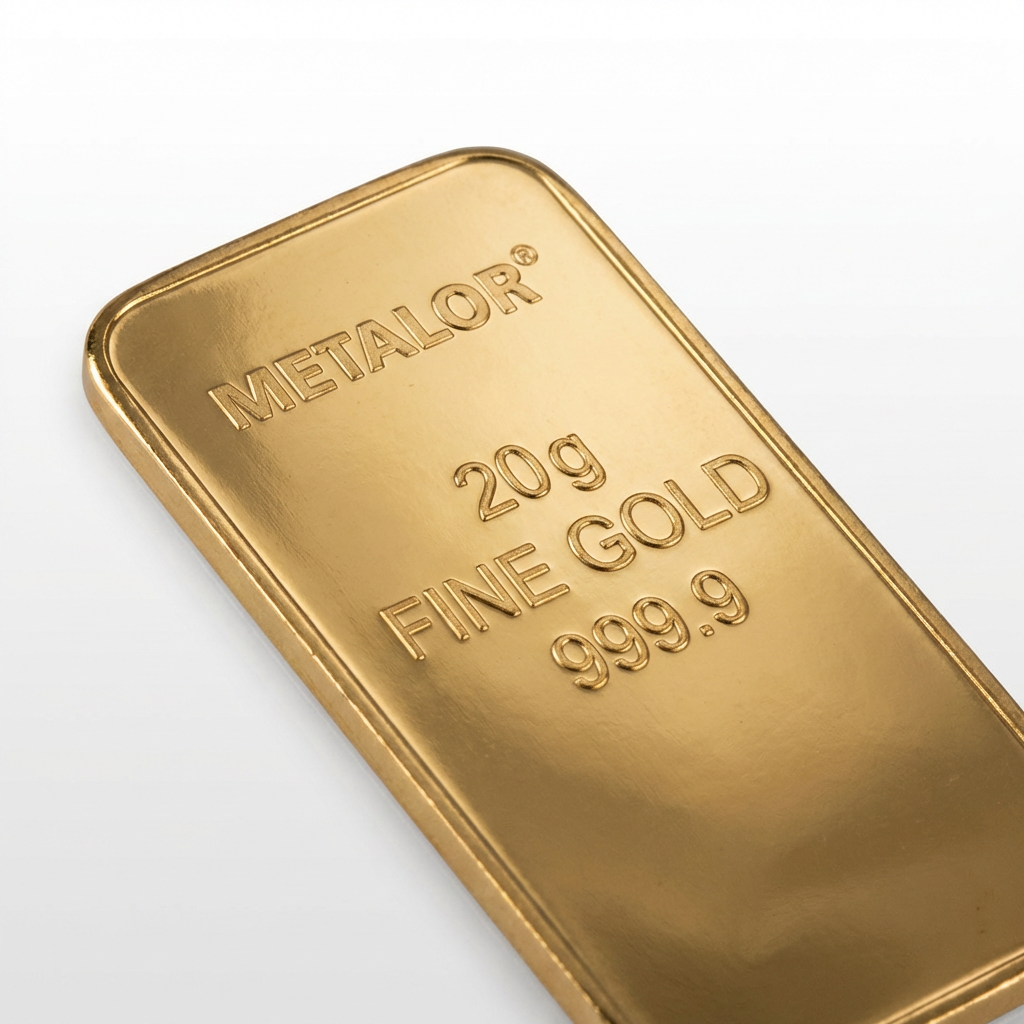 Metalor 20 Gram Gold Bar