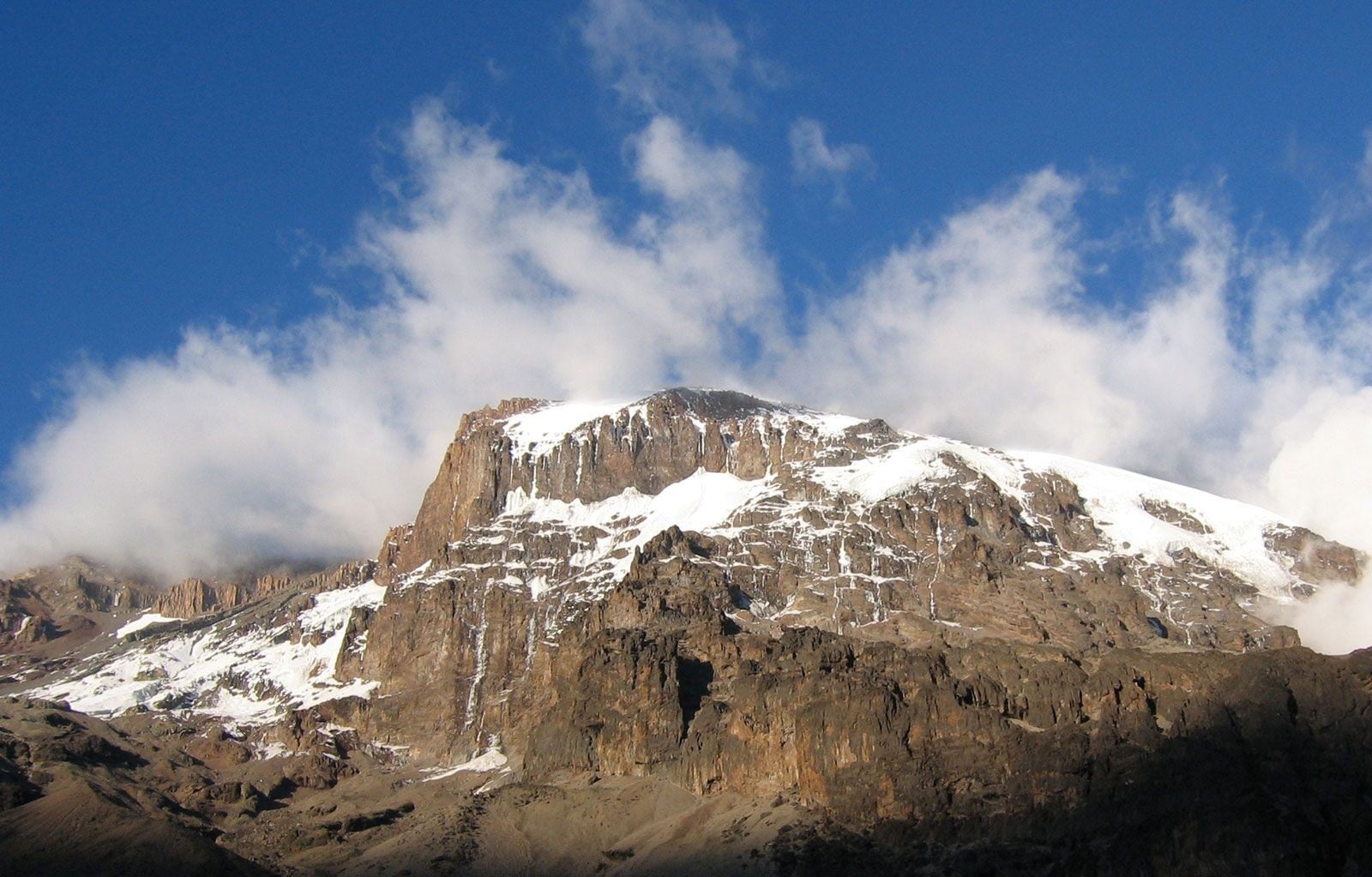 Snow-capped Mount Kilimanjaro above the savanna
