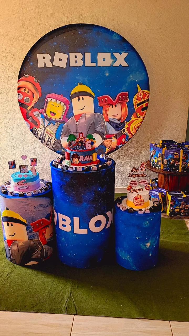 Festa Roblox - Tema jogo com personagens