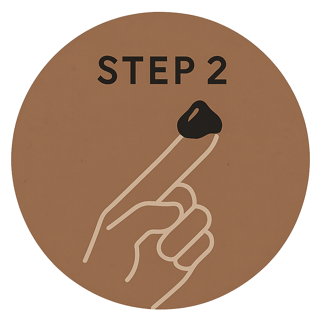 Schritt 1: Kleine Menge entnehmen