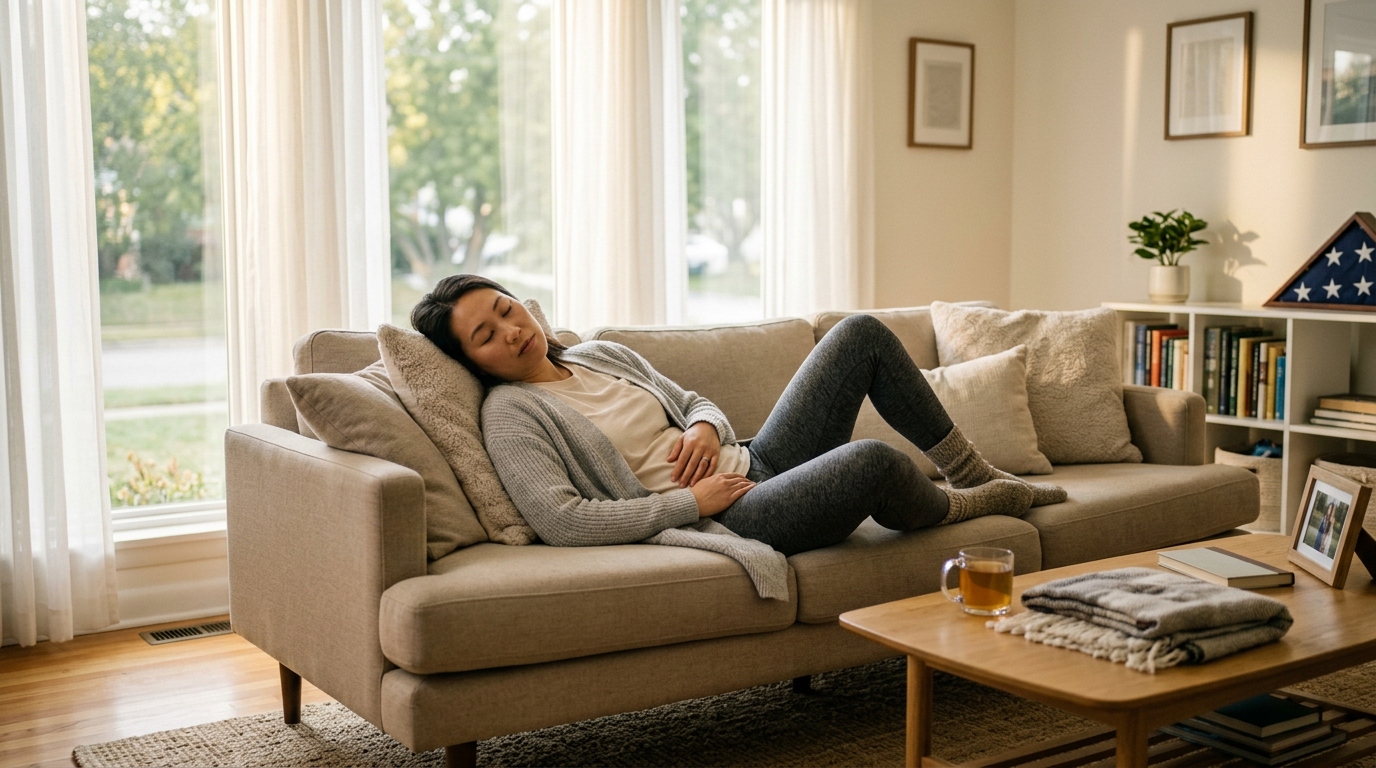 A woman veteran managing endometriosis pain