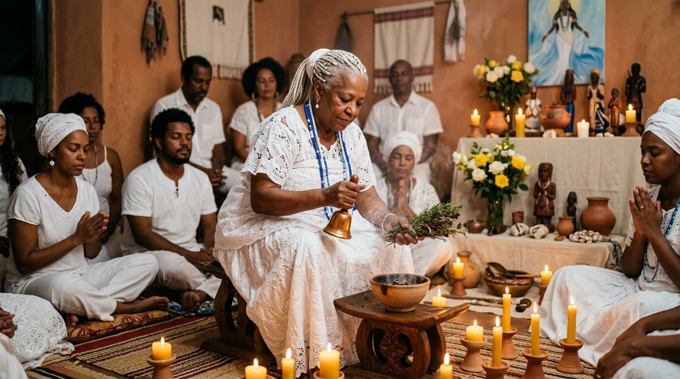Cerimônia ancestral de cura afro-brasileira
