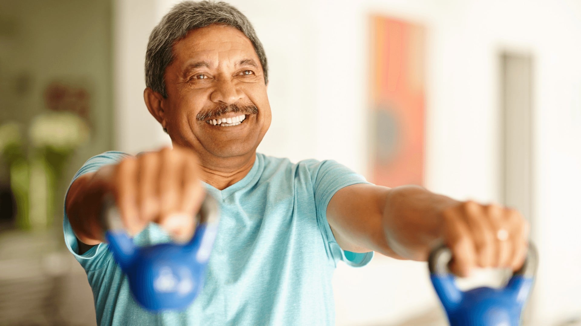 Mature athlete demonstrating strength and vitality