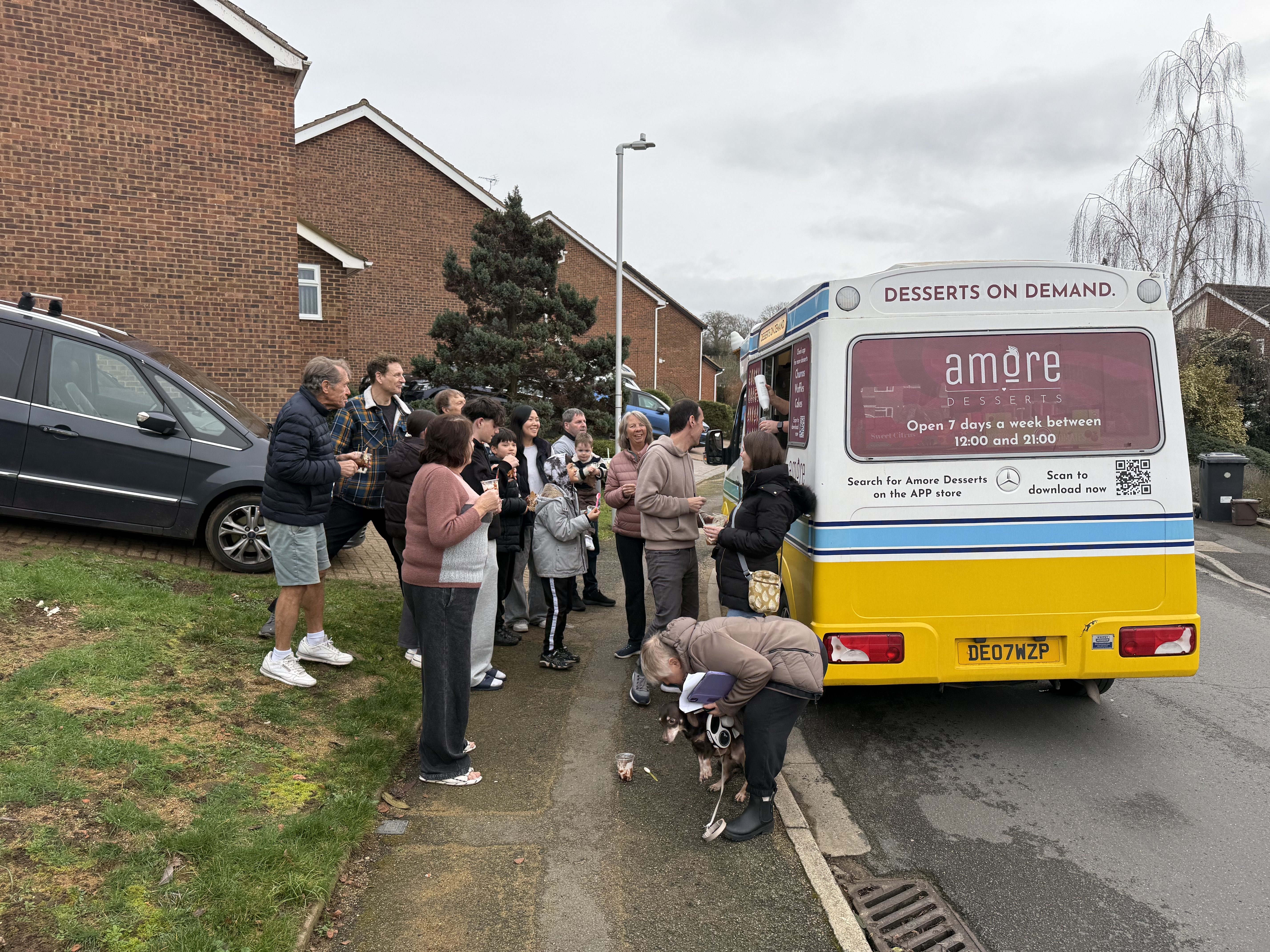 Amore Desserts van at a community fundraising event in Leighton Buzzard