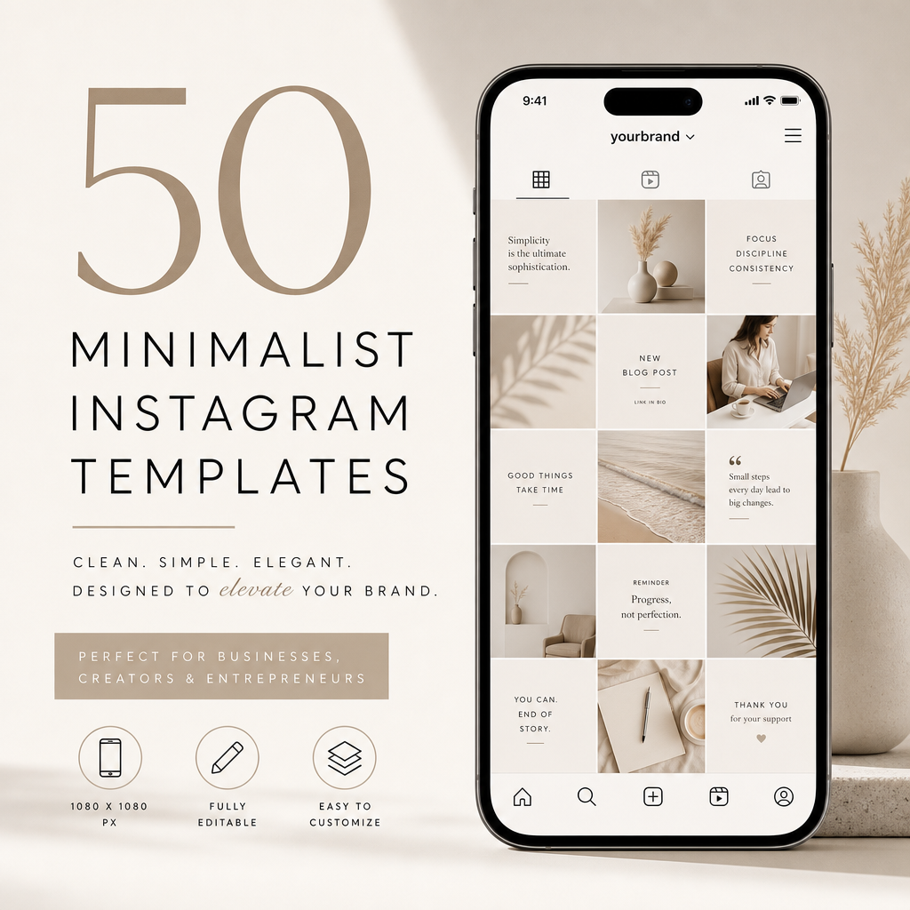 50 Minimalist Instagram Templates