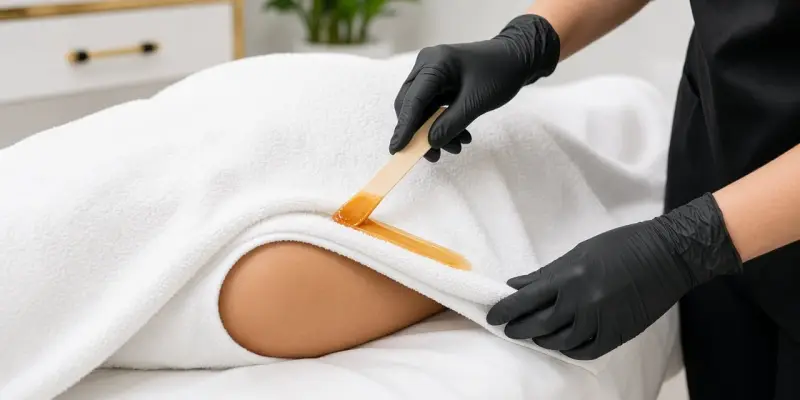 Depilação da virilha com cera em salão de estética em Sorocaba