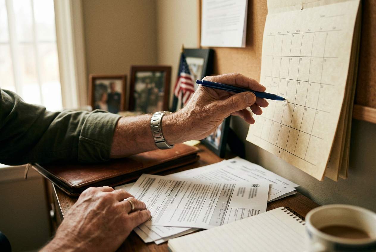 How long each disability evaluation has been in effect