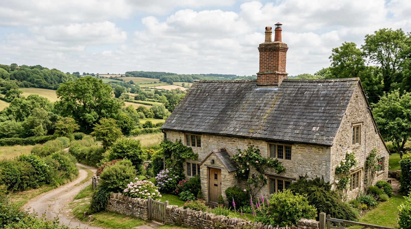 Chimney repair on UK cottage