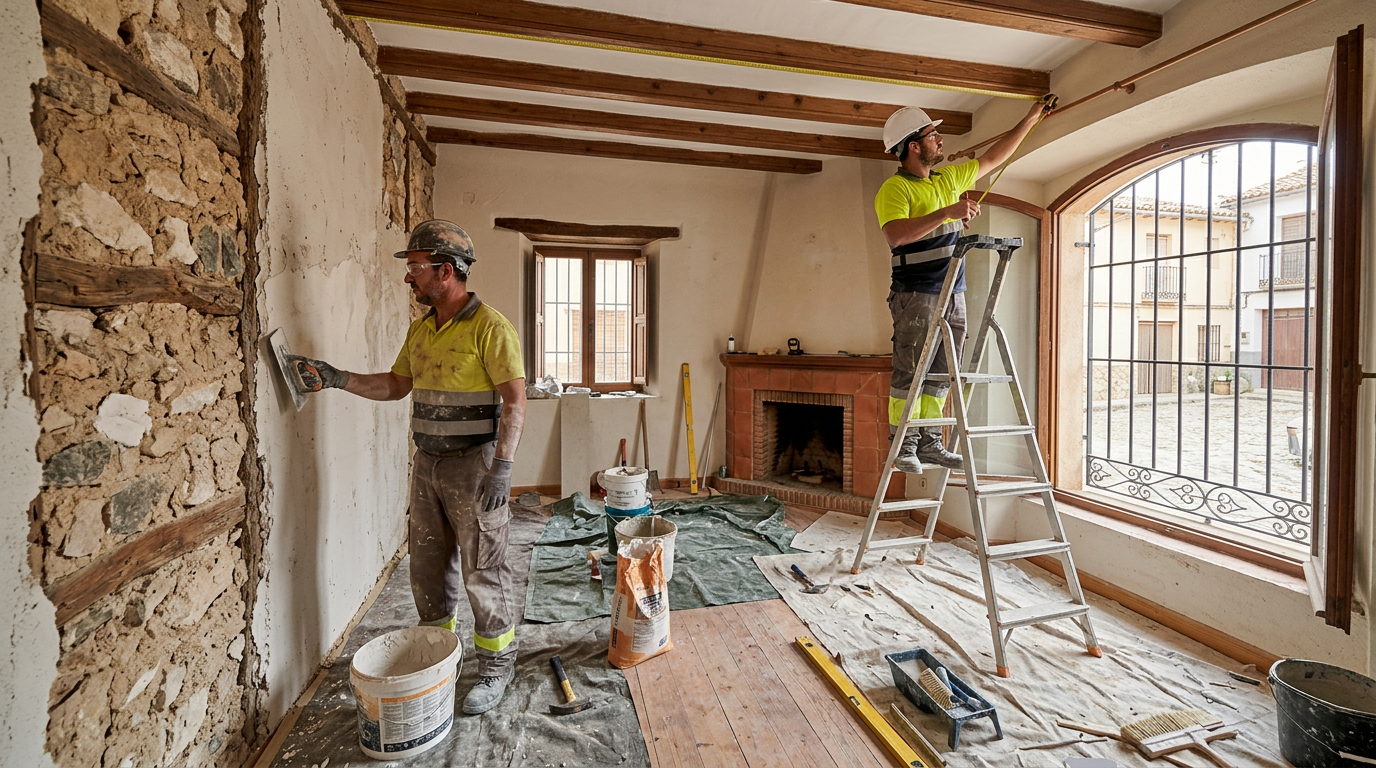 Obra de reforma en vivienda de Chiclana