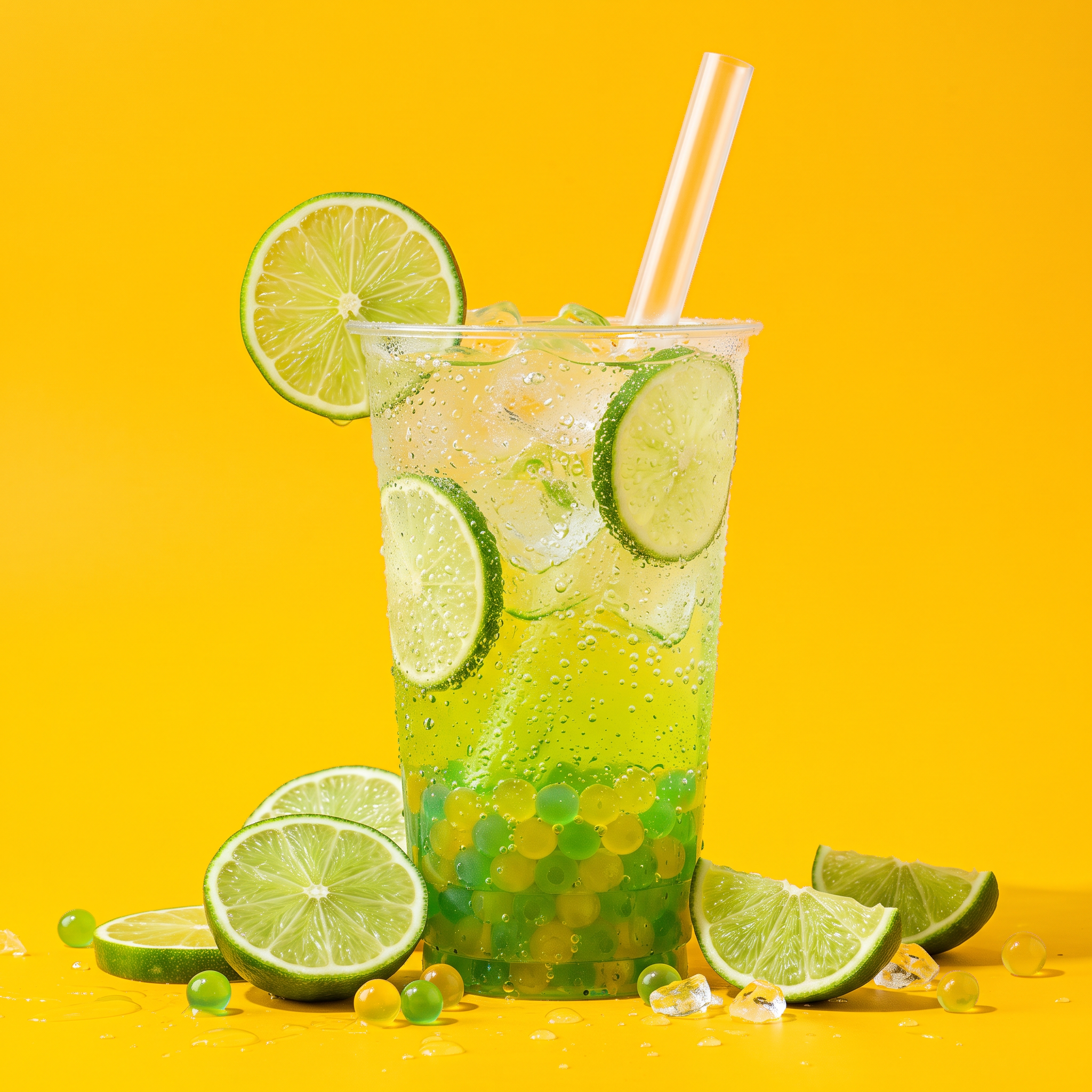Soda italiana Makumba Drink sabor Limón con perlas explosivas