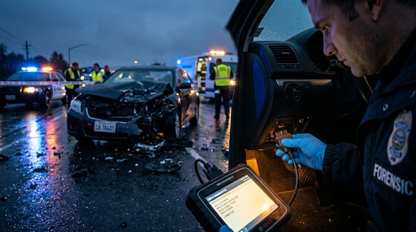 Investigación forense de accidente de tráfico con dispositivo OBD-II