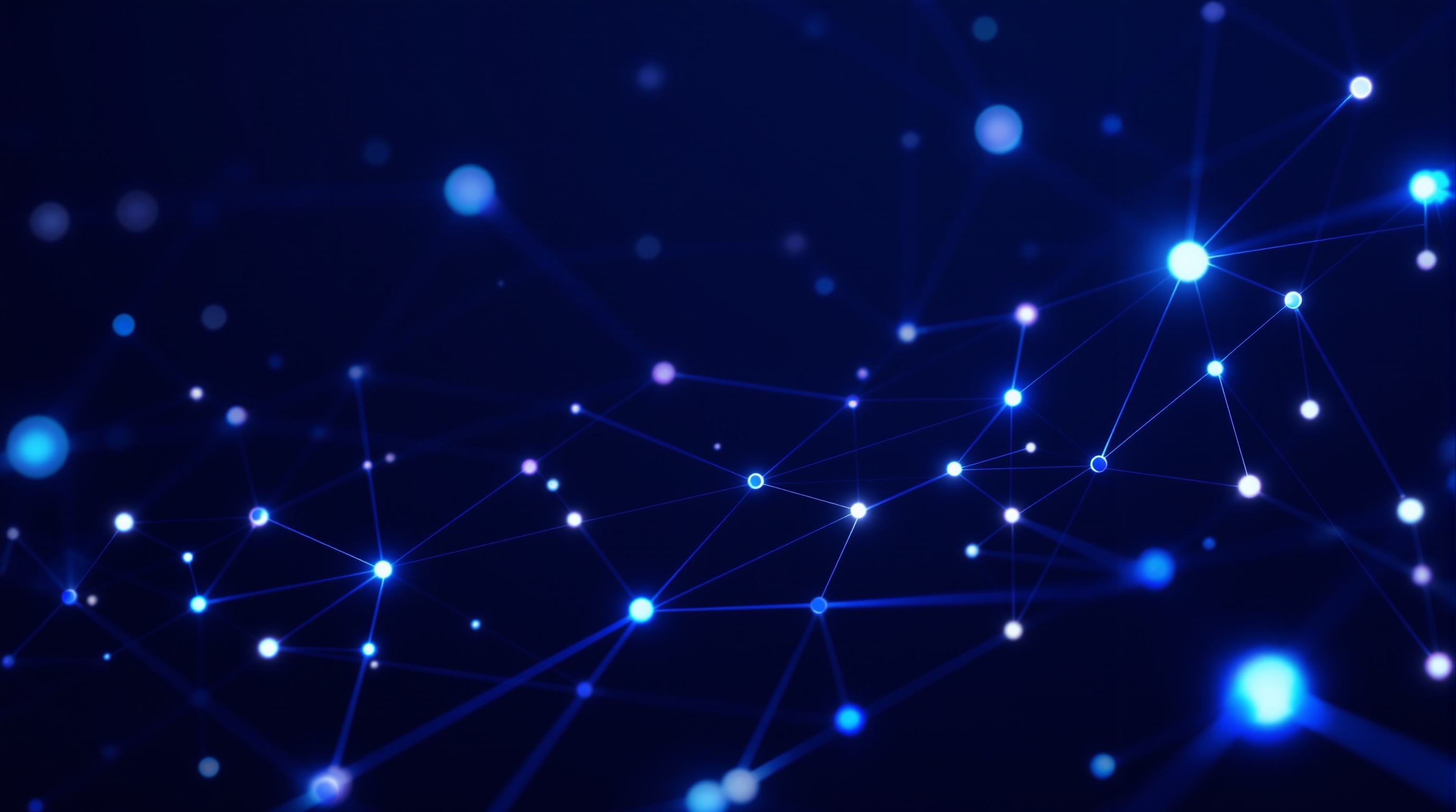 Abstract network pattern representing connected operational systems