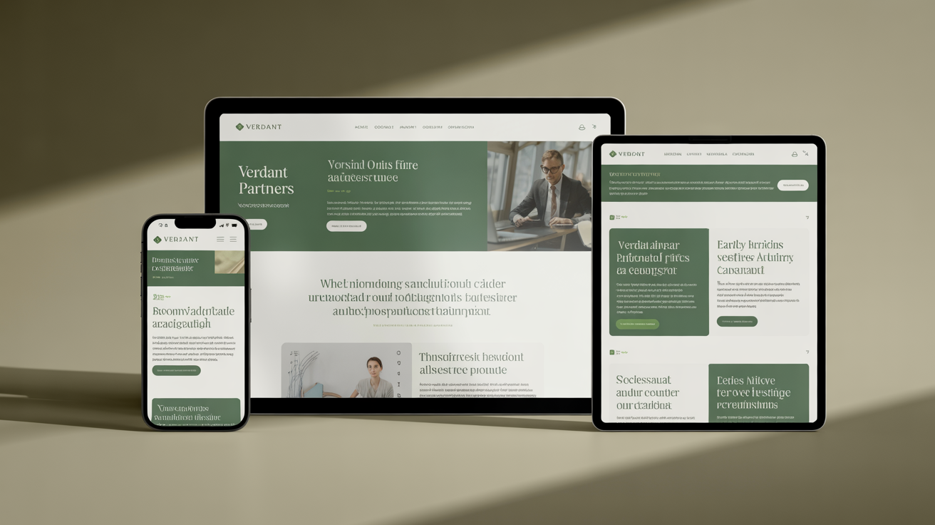 Verdant Partners — Strategic consulting for sustainable growth website mockup