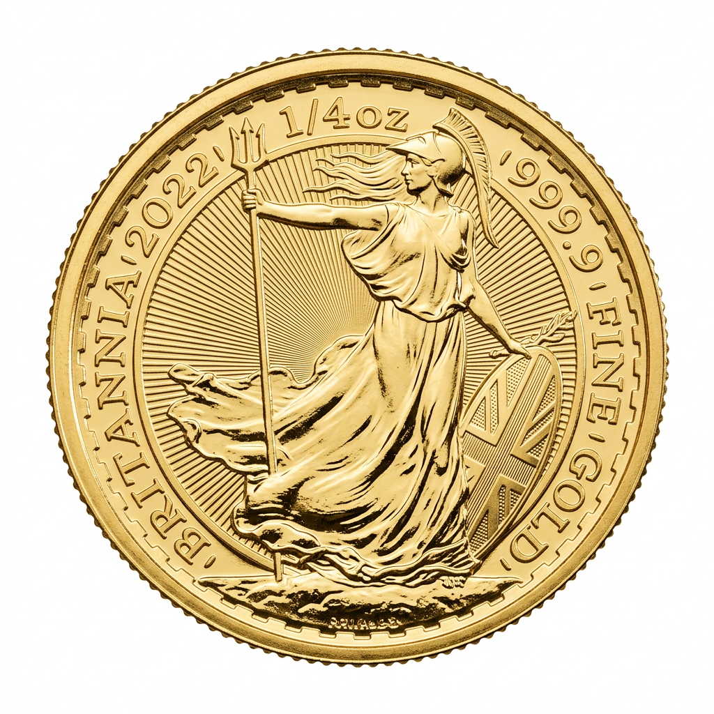 Royal Mint 1/4 oz Britannia 2022 Gold Coin