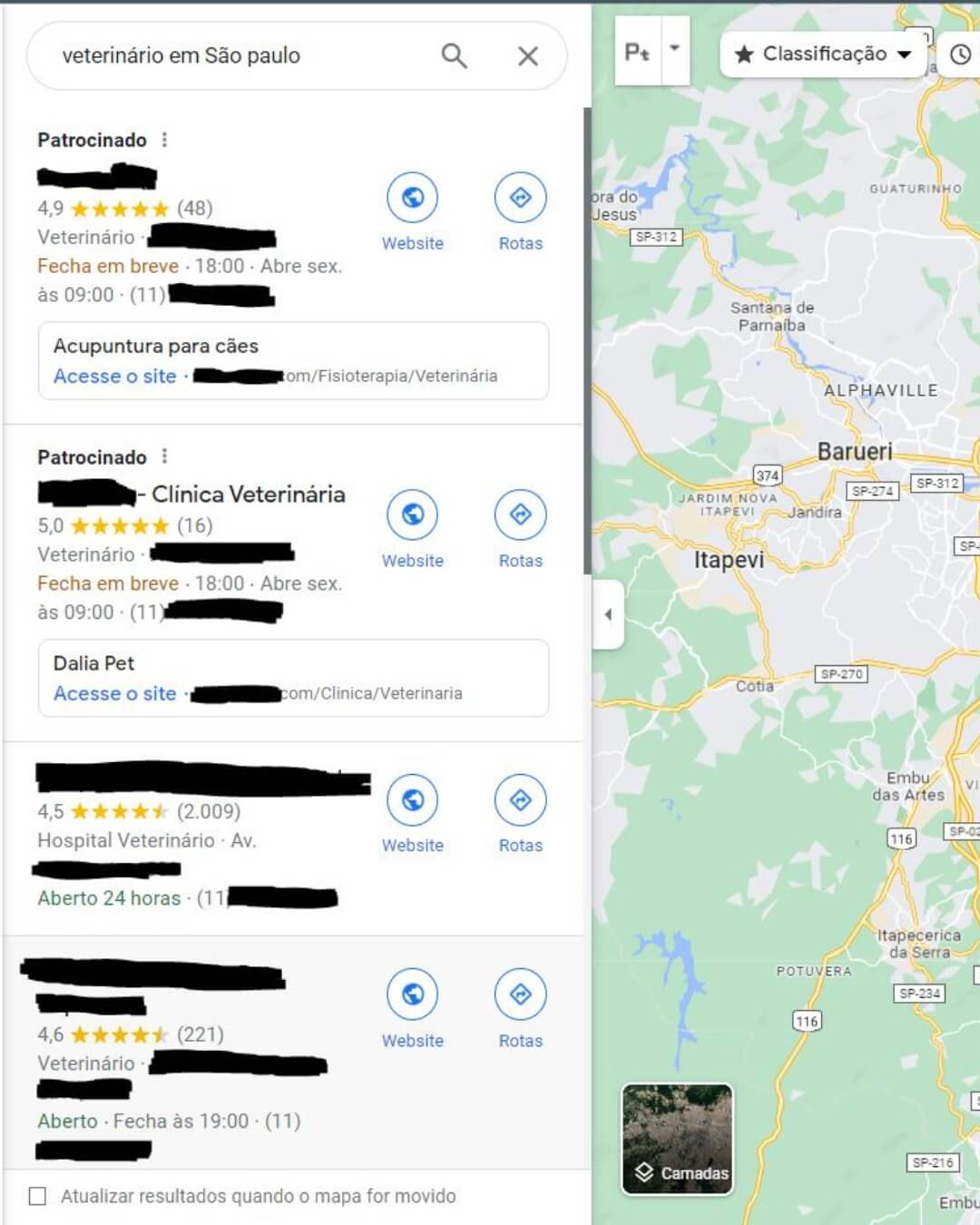 Google Meu Negócio - Resultados locais no Google Maps