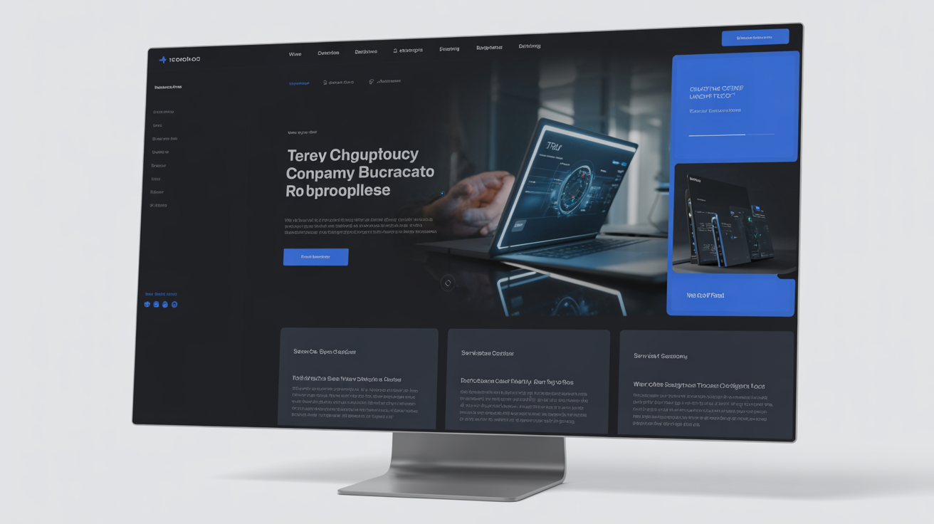 Corporate Website NovaTech mit dunklem Design