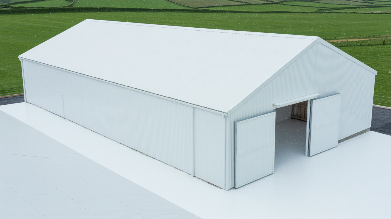Clean agricultural shed after professional washing
