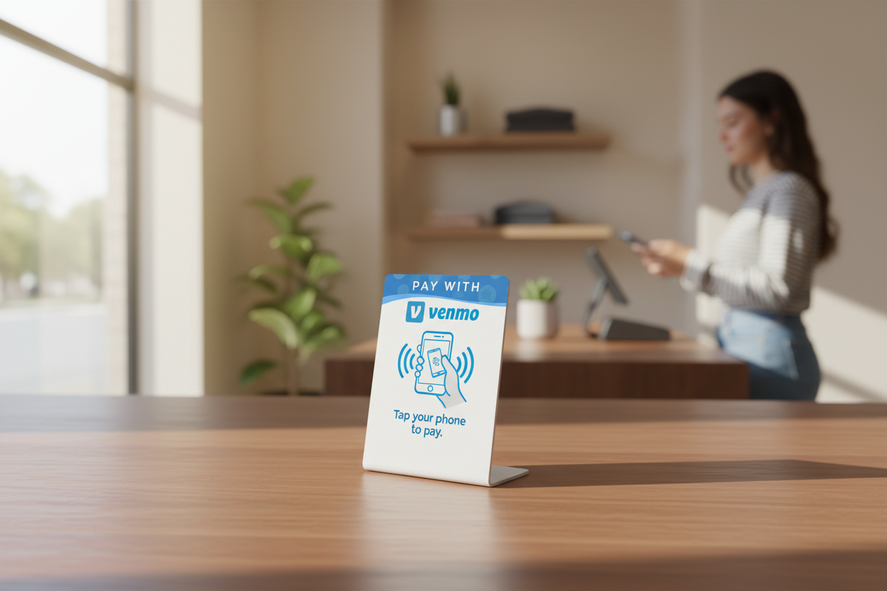 TapJetPro Venmo NFC Payment Stand for Tips and Payments