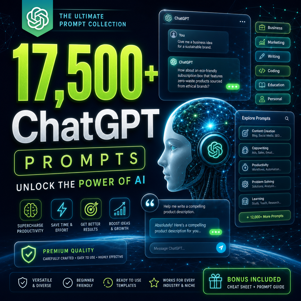 17,500+ ChatGPT Prompts
