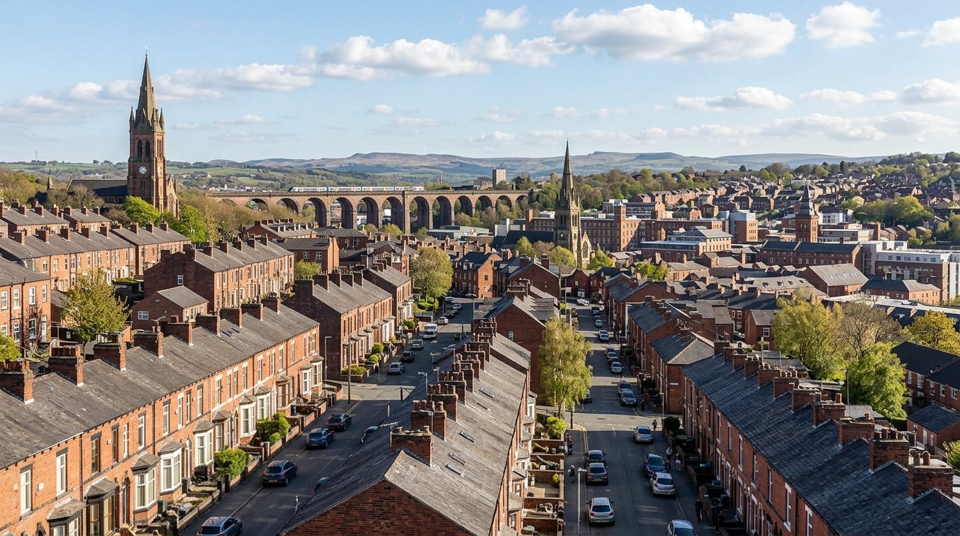 Manchester and Stockport area residential buildings