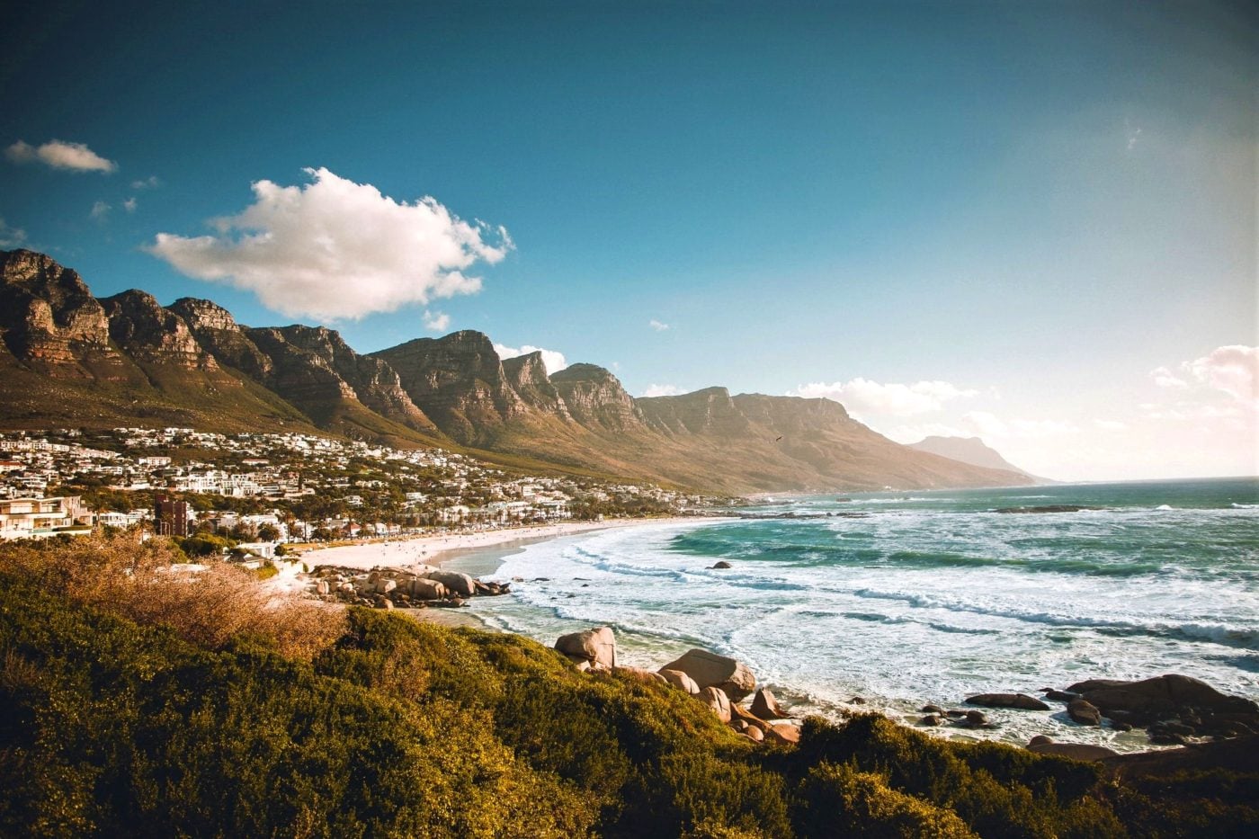 Paragliding over Cape Town from Signal Hill