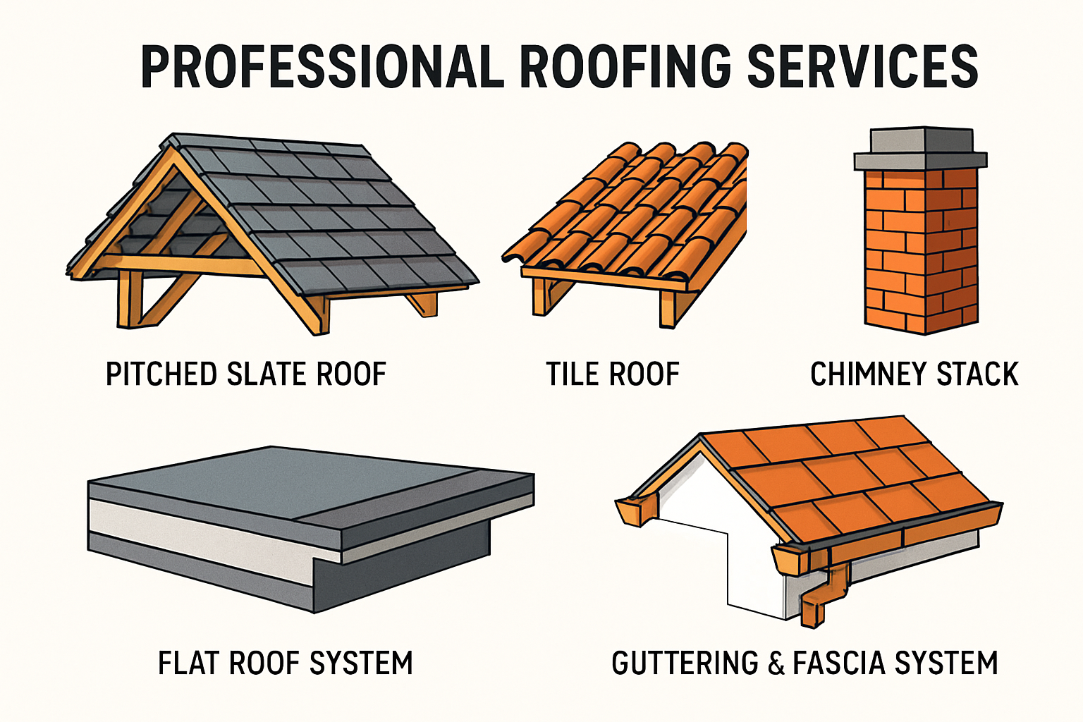Roofing services diagram