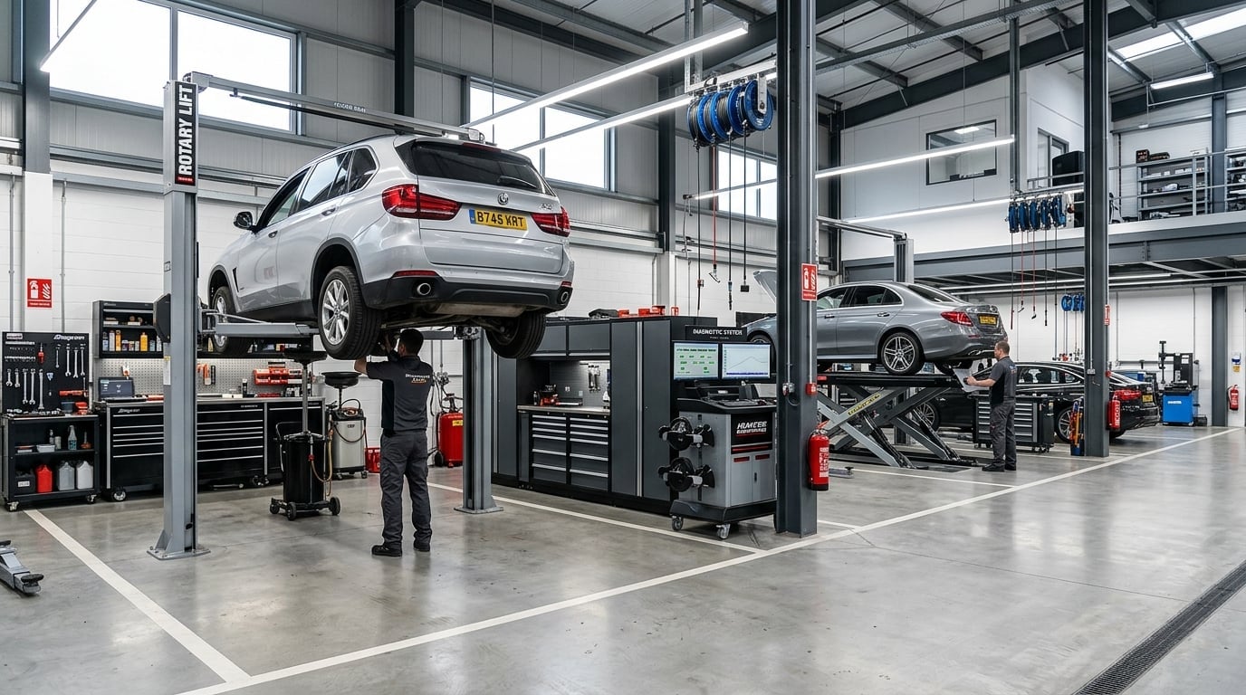 Moderne Werkstatt der Gudermann GmbH in Mülheim an der Ruhr
