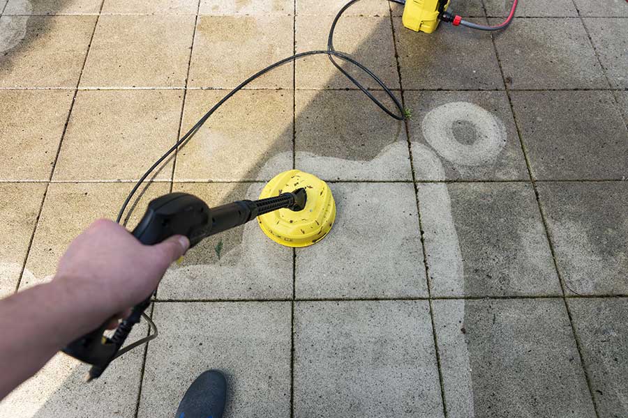 Klinkers na hogedrukreiniging