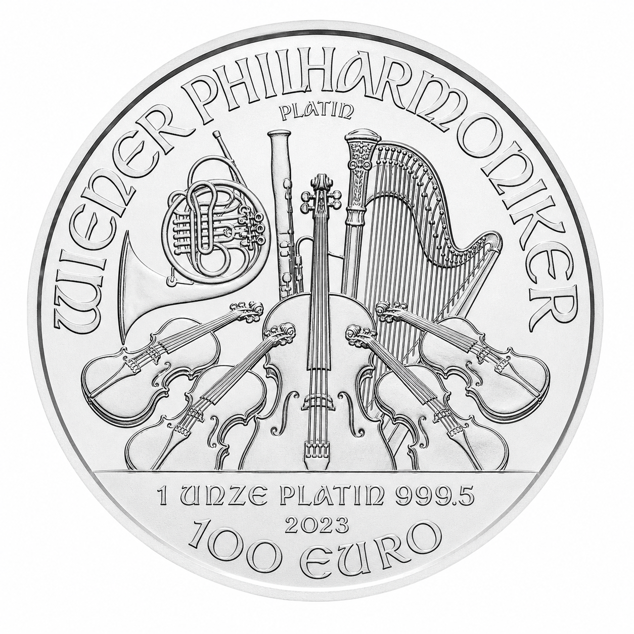 Austrian Mint 1 oz Philharmonic 2023 Platinum Coin