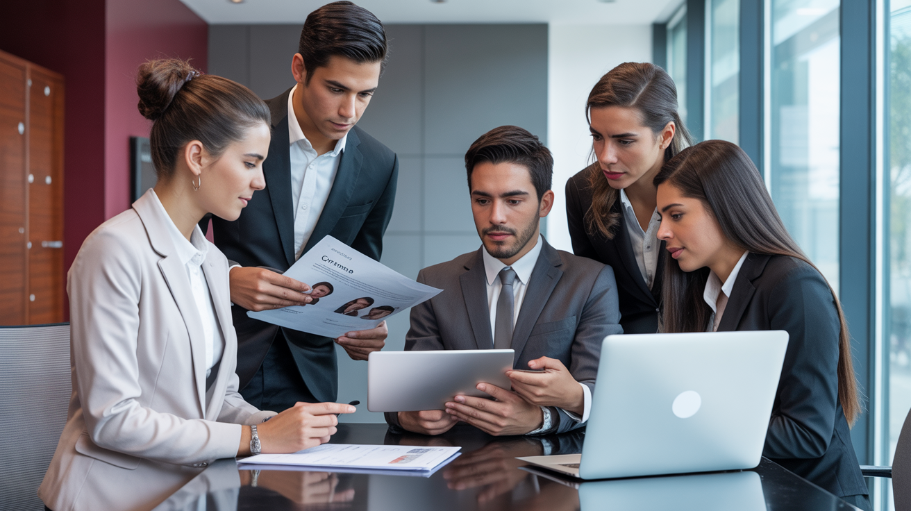 Equipo de consultoría en capital humano de GLOBAL JOB trabajando en procesos de reclutamiento